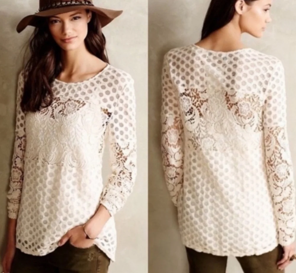 Sunday in Brooklyn Anthro lace interlude top